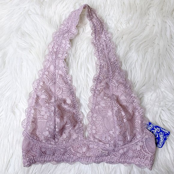 Free People Lilac Galloon Lace Halter Soft Bra - Picture 8 of 12